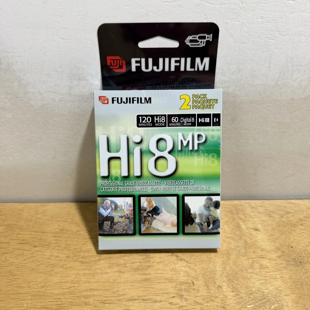 Fujifilm Hi8 MP P6-120 Pro Grade Videocassette Tapes 2 Pack Sealed 120MP